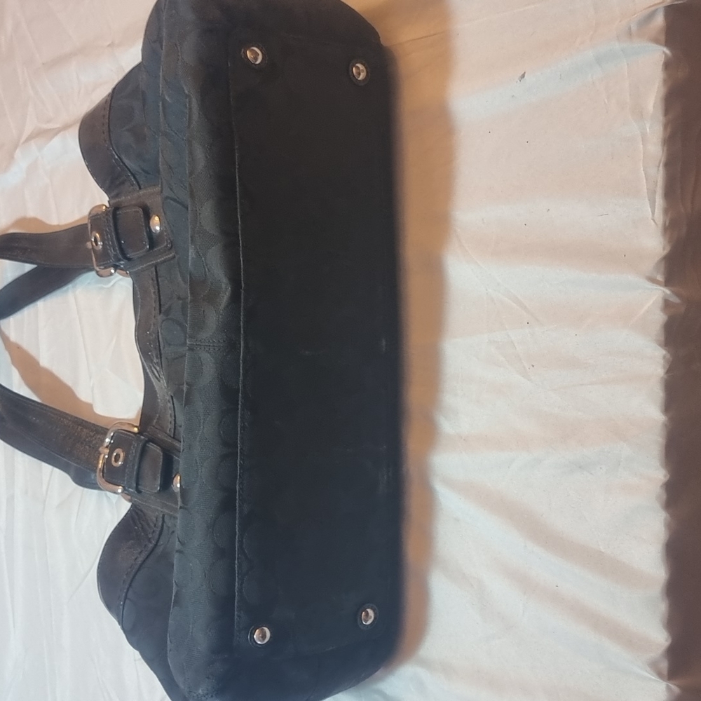 Coach black hobo purse large size - Picture 4 of 7